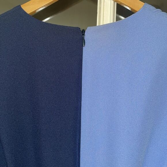 Anthropologie hutch contemporary abstract art color block wrap crepe dress - Picture 10 of 14